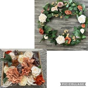 Flower lot 5FT Terracotta garland Rust rose boho farmhouse rustic decor wedding